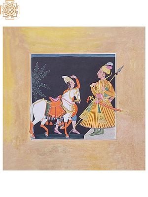 Ragaputra Saindhava Painting Of Basohli School | Natural Color On Handmade Sheet | By Mukesh Vijay