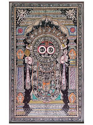 Krishna Story Inside Body Of Jagannath | Natural Colors On Canvas | By Sachikant