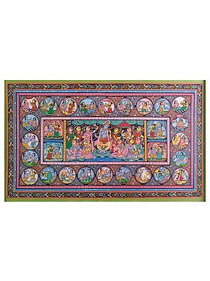 Krishna Story Of Patachitra | Natural Colors On Canvas | By Sachikant