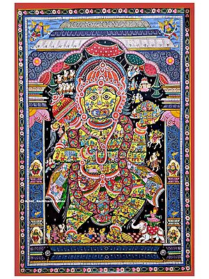Ramayan Story Inside Body Of Hanuman | Natural Colors On Canvas | By Sachikant