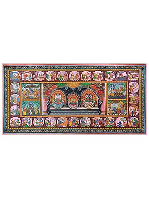 Lord Jagannath With Krishna Memories | Natural Colors On Canvas | By Sachikant