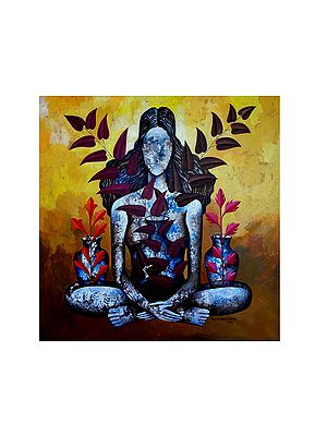 Autumn Girl | Acrylic On Canvas | By Ranjith Raghupathy