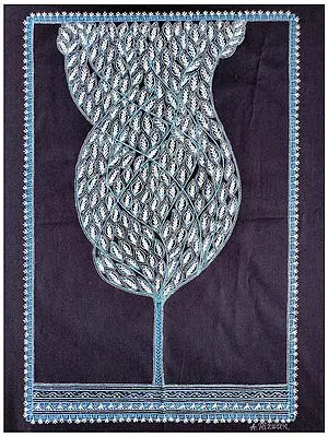 Traditional Art of Rogan Tree | Natural Mineral Color on Cloth | By Rizwan Khatri