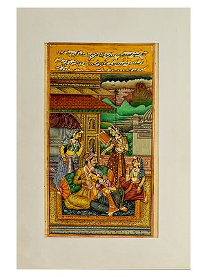 King and His Begum | Stone Colors on Paper | By Art Zeal