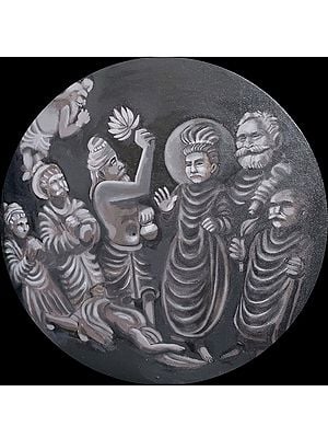 Buddha Purnima | Acrylic on Circular Canvas Art by Harshad Godbole