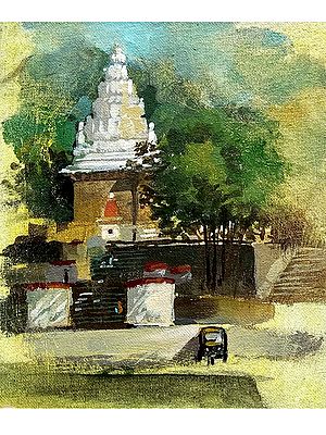 Vruddheshwar Temple | Acrylic on Canvas Board Art by Harshad Godbole