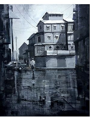 Silence in the City | Acrylic on Canvas | Art by Harshad Godbole
