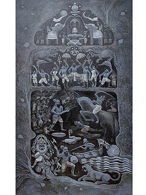 Tamil Story | Acrylic on Canvas Art by Harshad Godbole