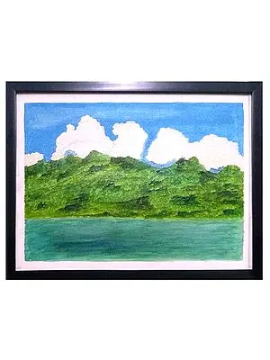 Beautiful Landscape Painting Of Nature | Oil On Canvas | By Mansee Agarwal | With Frame