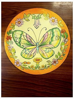 Colorful Butterfly with Nature on MDF Wood | By Jagriti Bhardwaj
