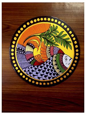 Colorful Fish Painting on MDF Wood Plate | By Jagriti Bhardwaj