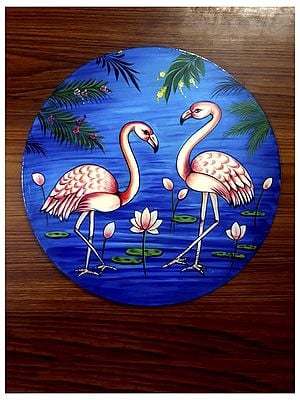 Two Lovely Flamingo -Painting for Wall Decor | MDF Wood | Jagriti Bhardwaj