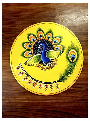 Peacock Painting with Beautiful Feather | MDF Wood | By Jagriti Bhardwaj