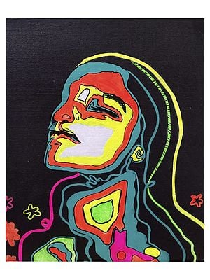 Abstrat Of Lady Face - Pop Art | Watercolor | By Abhishek Kumar
