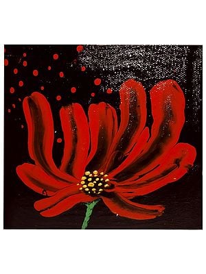 Red Blossom Of Spring | Spoon Painting | By Abhishek Kumar