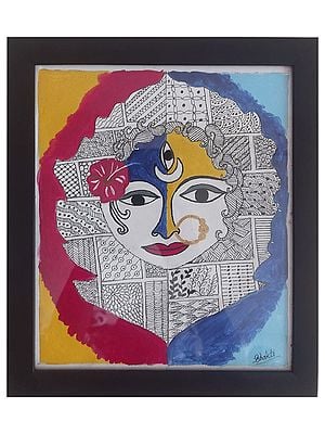 Durga-Kali Mandala Painting | Watercolor on Canvas | By Prachi Deshpande