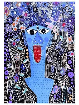 Goddess Kali | Acrylic And Ink On Paper | By Rukshana Tabassum