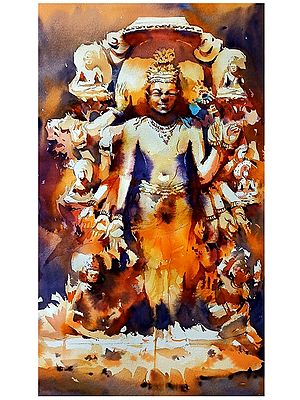 Lord Narayan - Absract Painting | Watercolor Painting | By Praween Karmakar