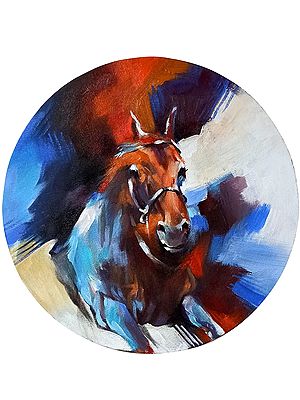 Abstract Painting of Colorful Horse | Acrylic Art by Praween Karmakar