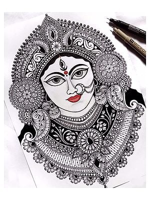 Goddess Durga | Mandala Art by Shivani Patra