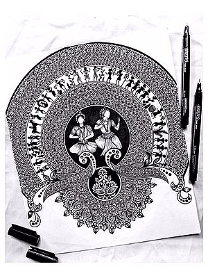 Bharatanatyam Dance | Designer Mandala Art by Shivani Patra