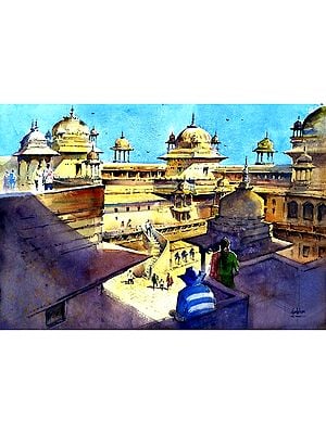 Painting Of Orcha Palace - Madhya Pradesh | Watercolor Painting | By Gulshan Achari