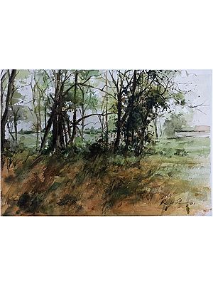 Edge Of The Forest | Watercolor On Paper | By Ramkrishna Paul