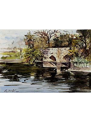 The Bridge Lodi Gardens | Watercolor On Paper | By Ramkrishna Paul