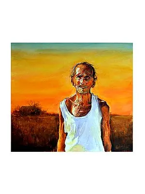 Rural Patriarch | Watercolor On Paper | By Ramkrishna Paul