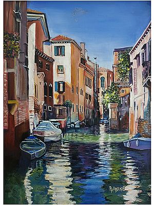 View Of Venice | Acrylic On Canvas | By Prabhas Parappur