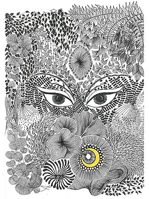 Parashakti | Ink Art | By Shreya Gupta