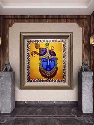Shrinathji Painting | Acrylic Art By Neeta Panchal | With Frame