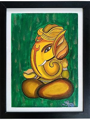 Framed Ganesha Painting | By Neeta Panchal