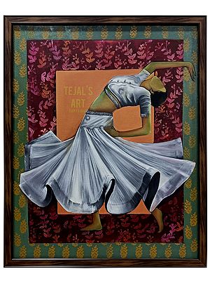 Nrityangana - Concept of Dance | Oil on Canvas | By Tejal Modi | With Frame