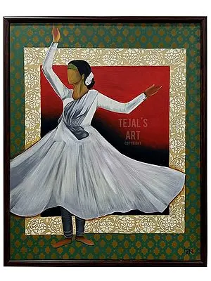 Padanyas - Rhythm of Taal | Oil on Canvas | By Tejal Modi | With Frame