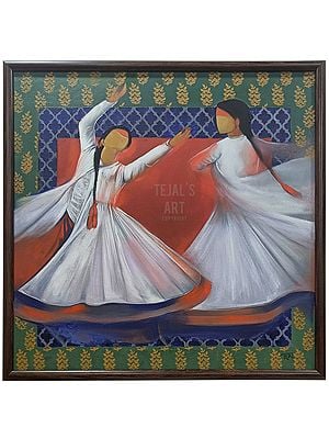 Laykari - The Sufi Wave | Oil On Canvas | By Tejal Modi | With Frame