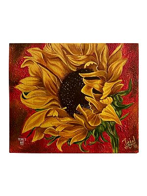 Sunshine Sunflower Painting | Acrylic on Canvas | By Tejal Modi