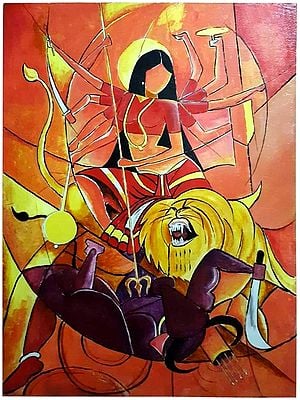 Goddess Durga | Acrylic On Canvas | By Prasenjit
