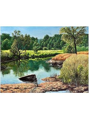 Nature Landscape View | Oil Painting by Somnath Harne