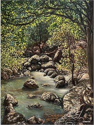 In the Forest | Oil Painting by Somnath Harne