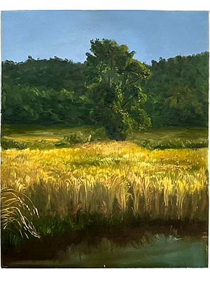 Golden Field | Oil Painting by Somnath Harne