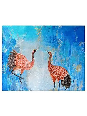 Pranay's - The Pair Of Birds | Painting By Hina Sudhir Mahuvagara