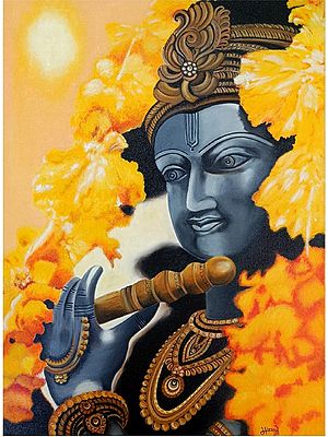 Manmohana Krishna | Painting By Hina Sudhir Mahuvagara