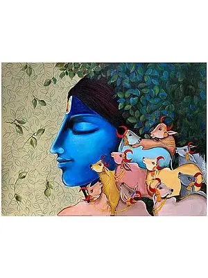 Godhan | Acrylic Art | By Hina Sudhir Mahuvagara