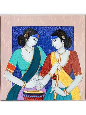 Jugal Bandhi | Painting by Hina Sudhir Mahuvagara