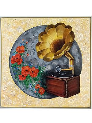 Gramophone | Painting By Hina Sudhir Mahuvagara