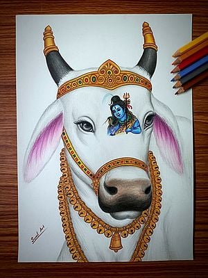 Nandi - A Devotee Of Shiva | Colorpencil | By Sunil Kumar