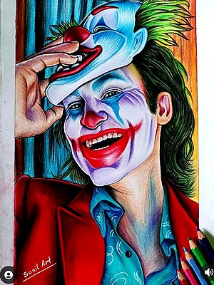 Face Of Joker - A Fake Smile | Colorpencil | By Sunil Kumar