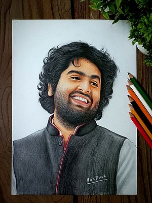 Arijit Singh'S Realistic Portrait | Graphite Pencil Medium | By Sunil Kumar
