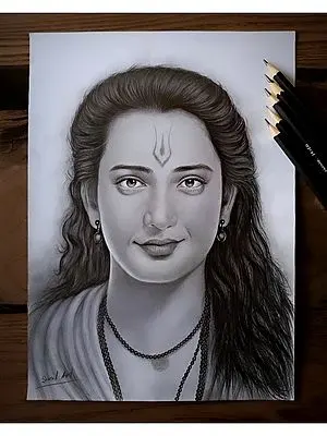 Lord Shri Ram Portrait | Graphite Pencil Medium | By Sunil Kumar